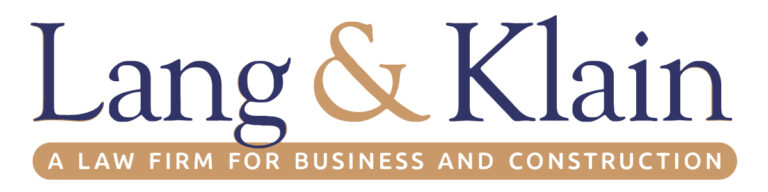 Lang Klain logo with Business Construction caption 768x192